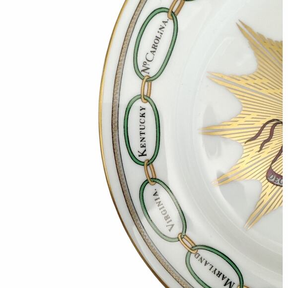 Vintage White House Dessert Collection Reproduction Plate White Gold - Picture 2 of 10